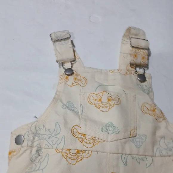 Cream and Blue Overalls with Bib Straps - Picture 3 of 4